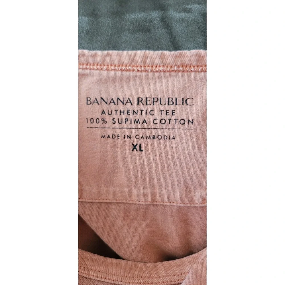 Banana Republic Supima Cotton T-Shirt XL Tan Crew Neck Short Sleeve Tee Top